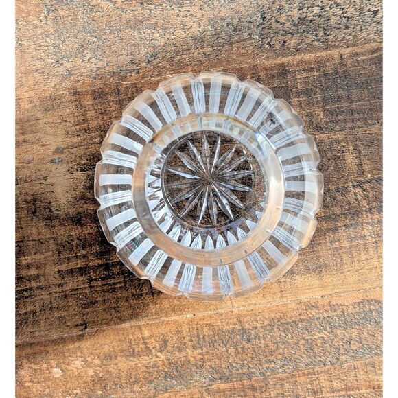 Bombay Round Cut Crystal Rose Bowl Vase Made In Poland EUC Vintage - Picture 5 of 8